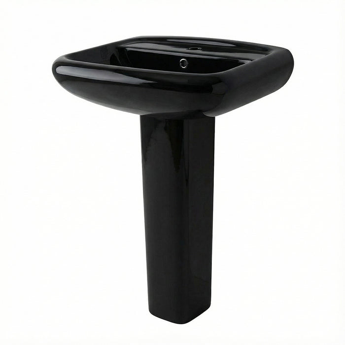 حوض بالعامود الطويل ميكافيت ميكال 61 سم اسود لامع