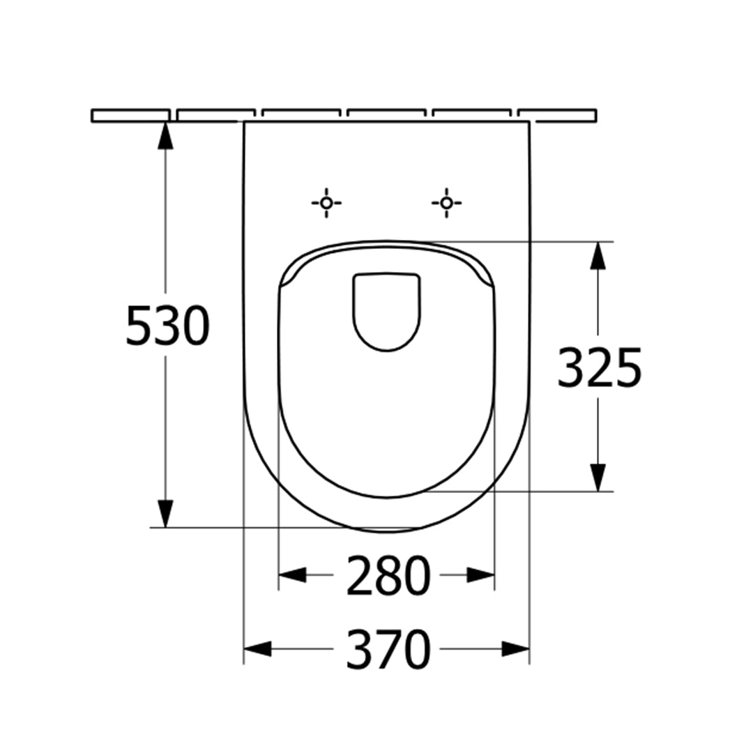( طلب مسبق )  مرحاض معلق فيلروي اند بوخ افينتو 5684B301 ابيض ريمليس بالسيديلي ذاتي الغلق والمقبض والشطاف الداخلي بمجموعة التثبيت
