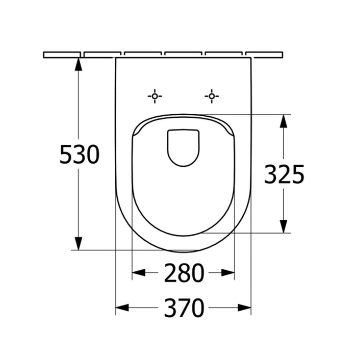 ( طلب مسبق )  مرحاض معلق فيلروي اند بوخ افينتو 5684B301 ابيض ريمليس بالسيديلي ذاتي الغلق والمقبض والشطاف الداخلي بمجموعة التثبيت