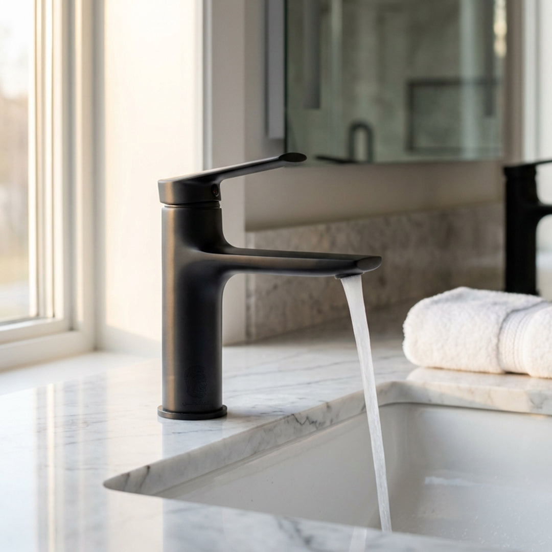 خلاط حوض فوريو EW 09 B اسود ارتفاع 16 سم