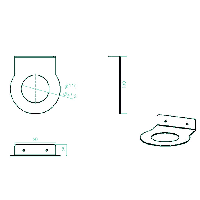 صبانة بانيوكس SOH-01-02S كروم استانلس ستيل 304