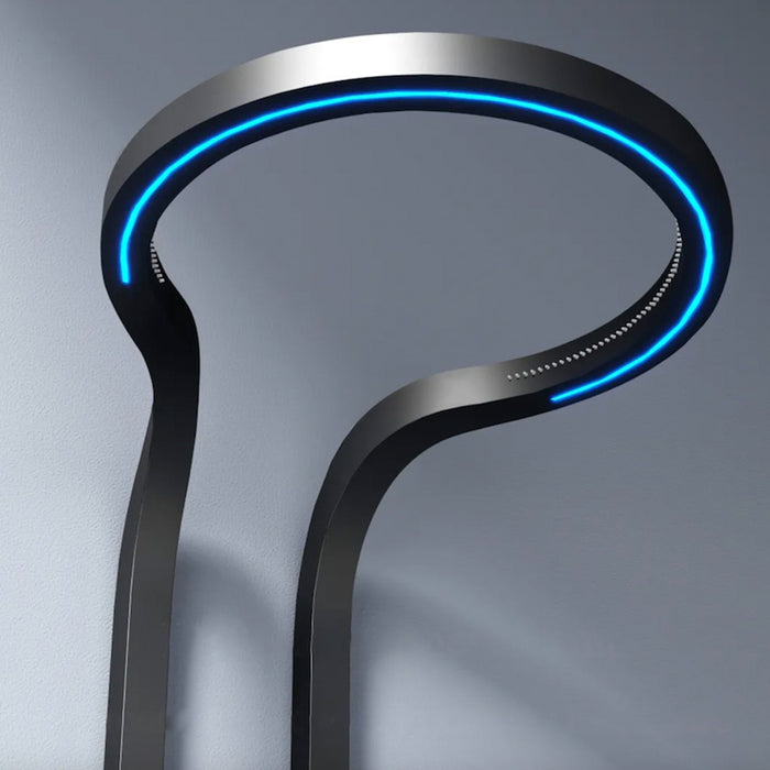 ( طلب مسبق )  شاور بانل ميا W 088 B اسود مط نظام دش شلال مع جيتات 4 مخارج 5 مفاتيح تحكم بوحدة اضاءة