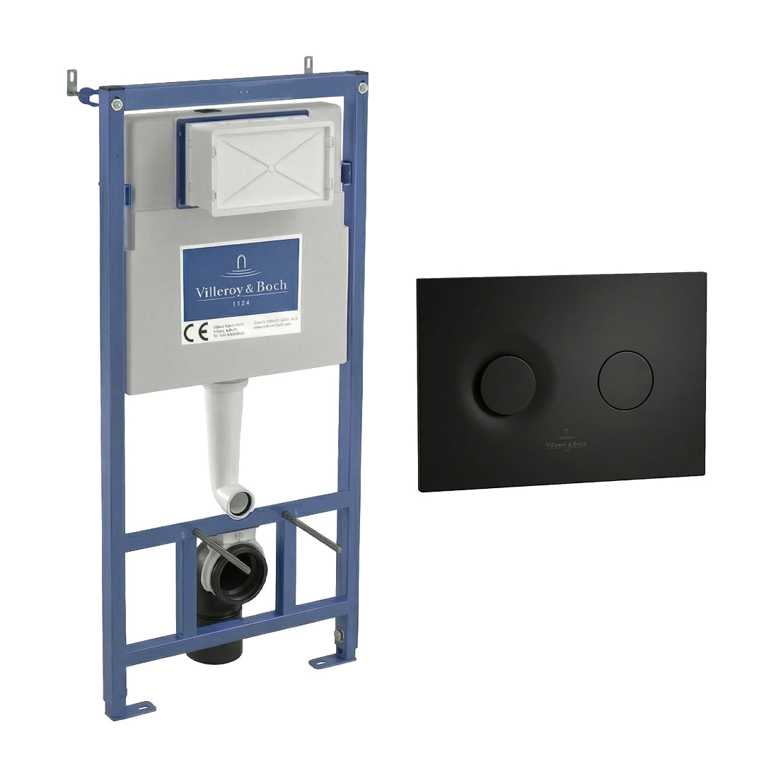 ( طلب مسبق )  خزان دفن شاسية كامل فيلروي اند بوخ في كونكت 92124400 بالوش الأسود المط الدائري سُمك الخزان 12.5 سم