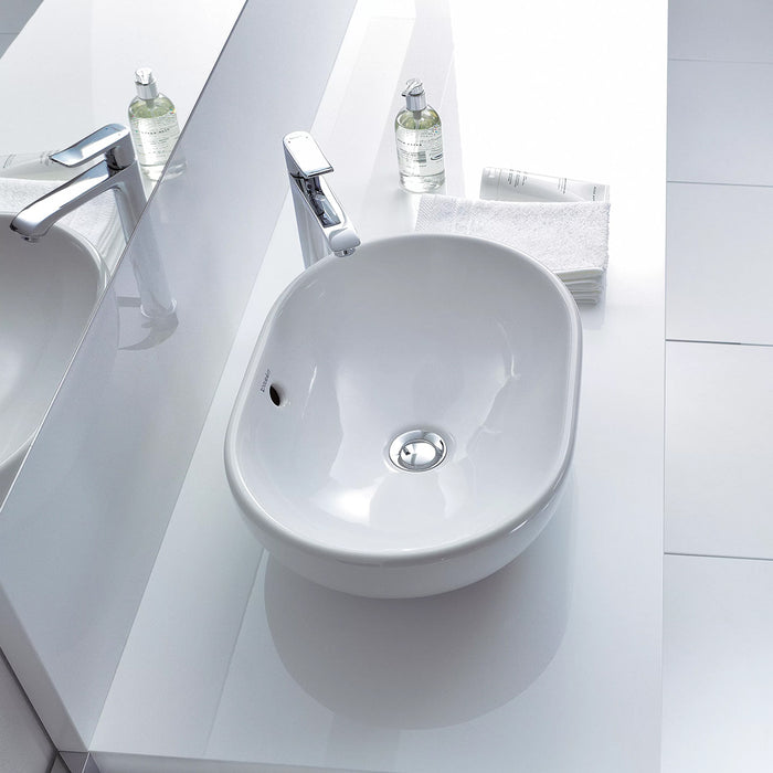 حوض فوق الرخامة ديورافيت فوستر 0335500000 مقاس 49.5 سم ابيض شامل مجموعة التثبيت