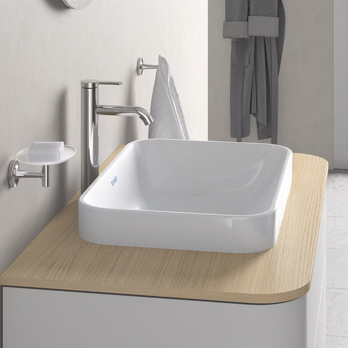 ( طلب مسبق )  حوض ساقط رخامة ديورافيت هابي دي 2 بلس 40 سم 2359400000 اللون ابيض