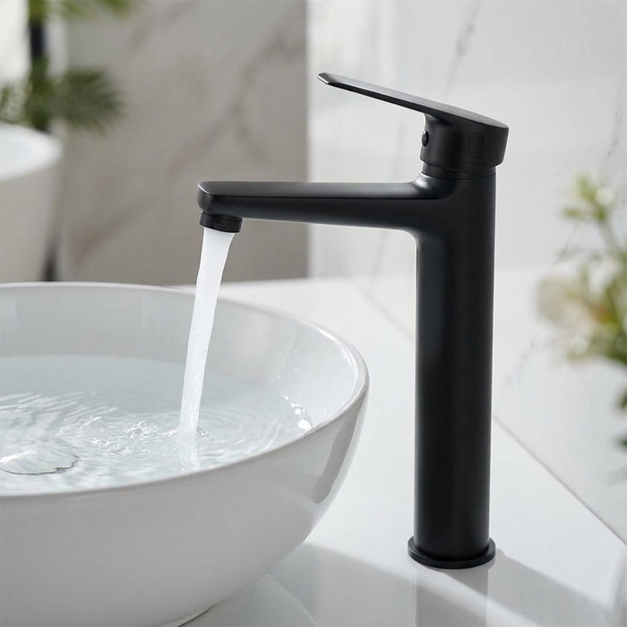 خلاط حوض وسط فوريو EW 10 B اسود ارتفاع 26 سم