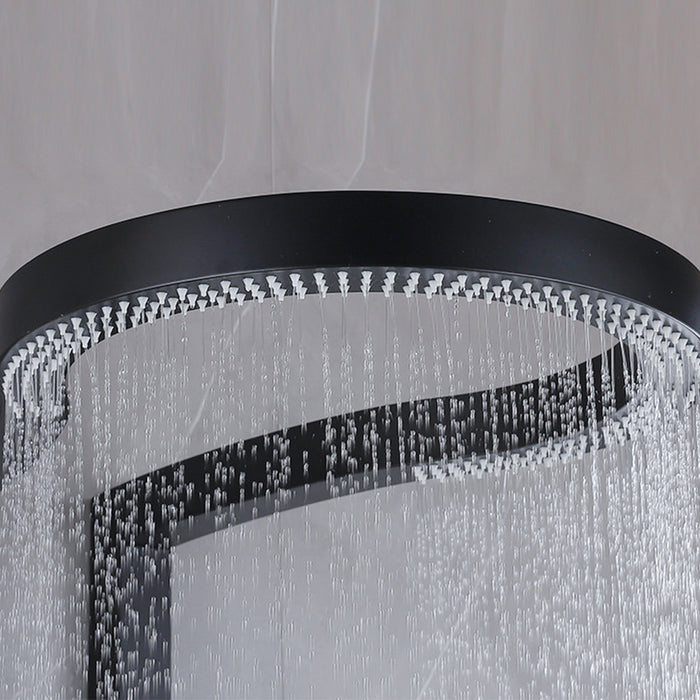 شاور بانل ميا W 087 B اسود مط نظام دش شلال مع جيتات 4 مخارج 5 مفاتيح تحكم