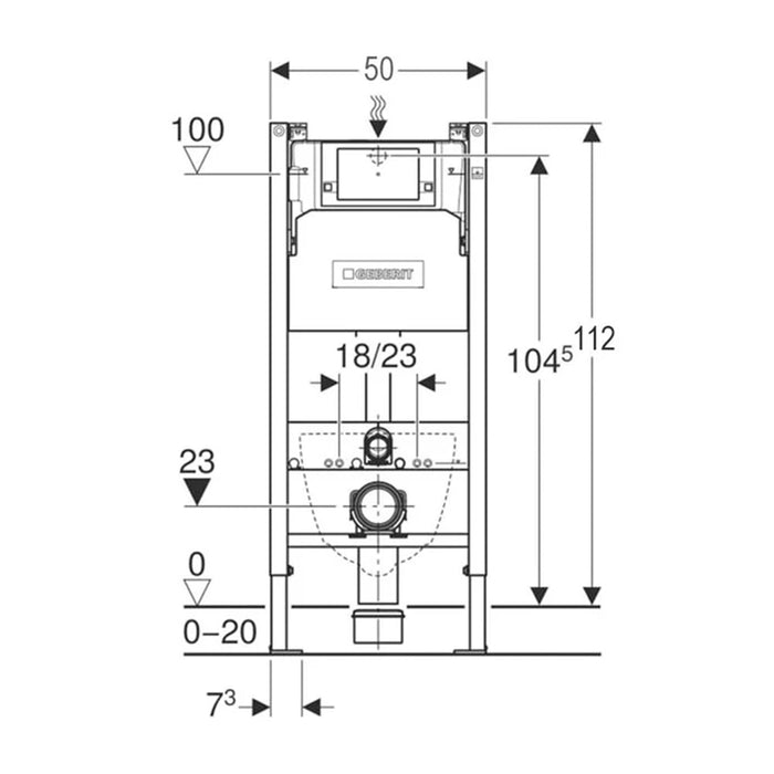 ( طلب مسبق )  خزان دفن شاسية كامل جبريت 458233001 سُمك 12 سم بالوش المربع الاسود