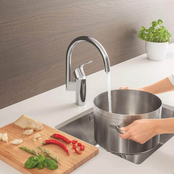 خلاط مطبخ شجرة جروهي يوروسمارت 33202003 كروم ارتفاع 34 سم