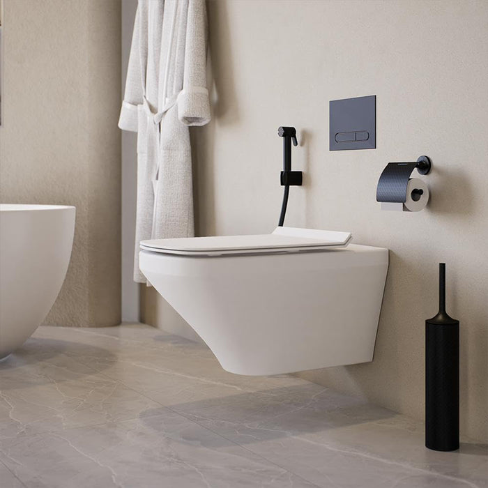 ( طلب مسبق )  مرحاض معلق ديورافيت ديوراستايل ريمليس 2542490075 ابيض بالشطاف الداخلي والسيديلي ومجموعة التثبيت