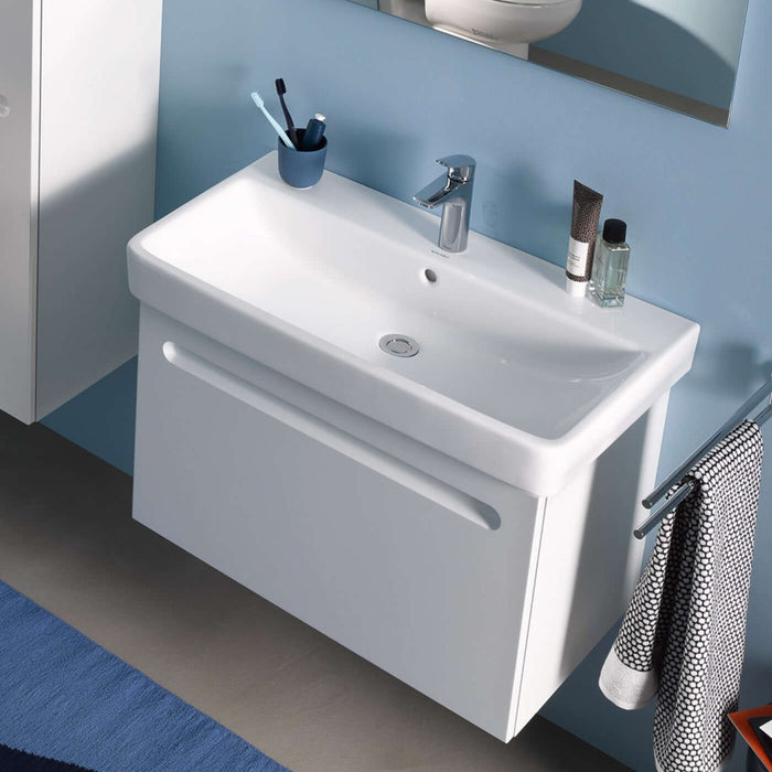 ( طلب مسبق )  حوض وحدة موبيليا ديورافيت نمبر 1 ابيض 80 سم 2375800000