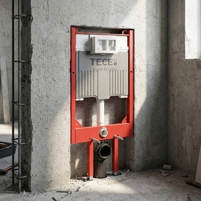 ( طلب مسبق )  خزان دفن شاسية كامل تيسي 9400551 بالوش المربع كروم سُمك الخزان 8 سم ضمان 10 سنوات