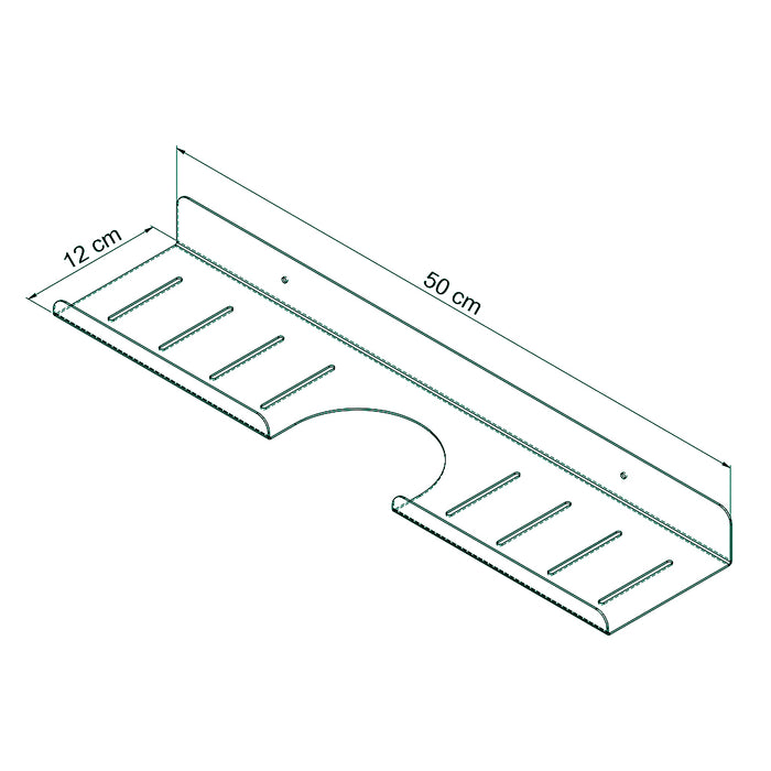 رف حوض حمام بانيوكس SH50-01-01S اسود استانلس ستيل 304
