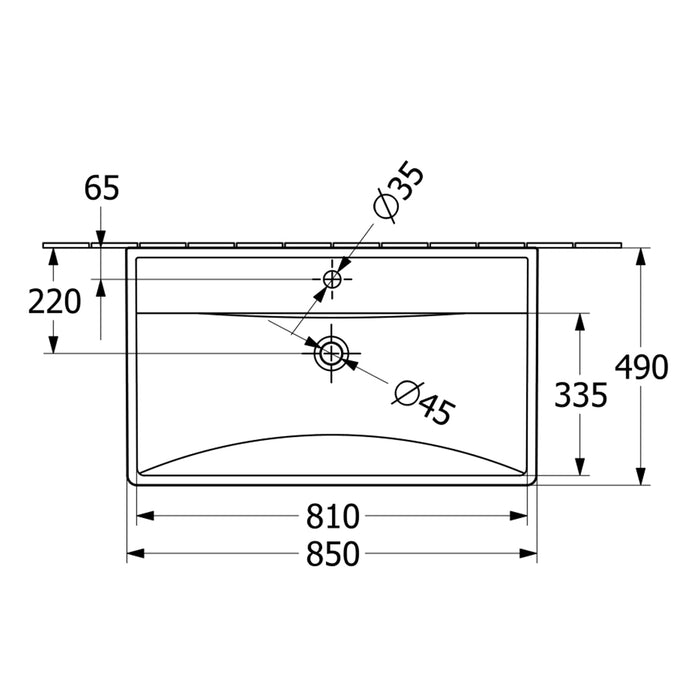 ( طلب مسبق )  حوض وحدة موبيليا فيلروي اند بوخ فانتيشللو 5A478501 ابيض لامع 85 سم بمجموعة التثبيت