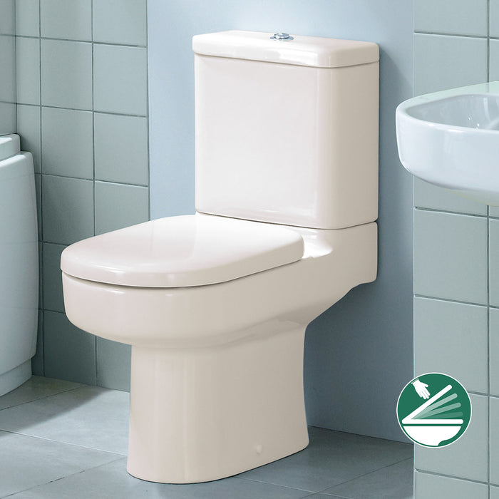 ( طلب مسبق )  مرحاض ايديال ستاندرد بلايا G 4922 برجامون الصرف S بالسيديلي ذاتي الغلق والخزان بالعدة والشطاف الداخلي ومجموعة التثبيت