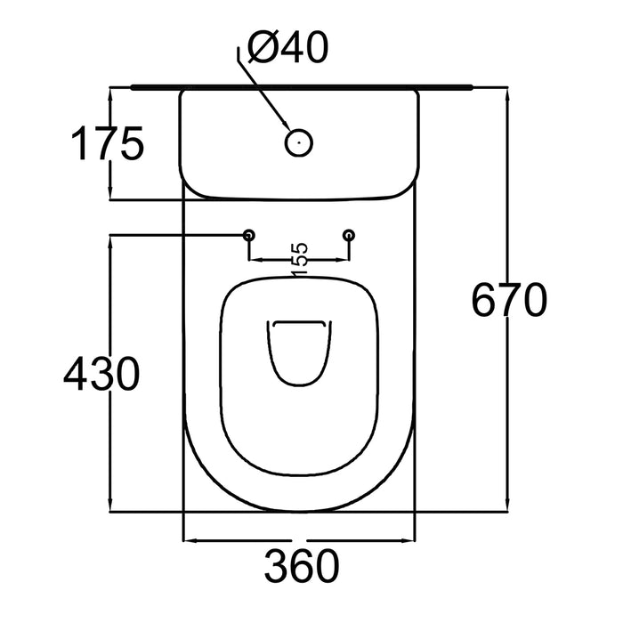 ( طلب مسبق )  مرحاض ملاصق للحائط ايديال ستاندرد بلايا G 4925 برجامون الصرف S/P بالسيديلي والخزان بالماكينة والشطاف الداخلي ومجموعة التثبيت