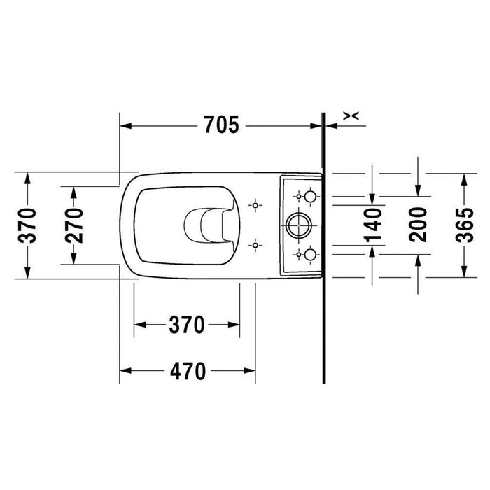 مرحاض ملاصق للحائط ديورافيت ديوراستايل كومفورت 2156490075 ابيض بالسيديلي ذاتي الغلق والشطاف الداخلي والخزان بالعدة ومجموعة التثبيت
