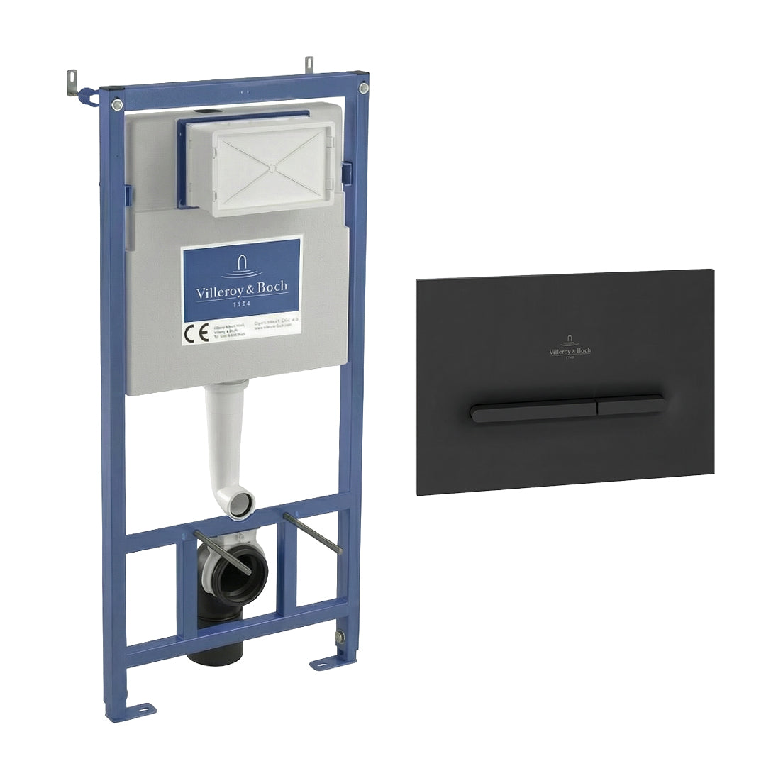 ( طلب مسبق )  خزان دفن شاسية كامل فيلروي اند بوخ في كونكت 92124400 بالوش الأسود المط المستطيل سُمك الخزان 12.5 سم