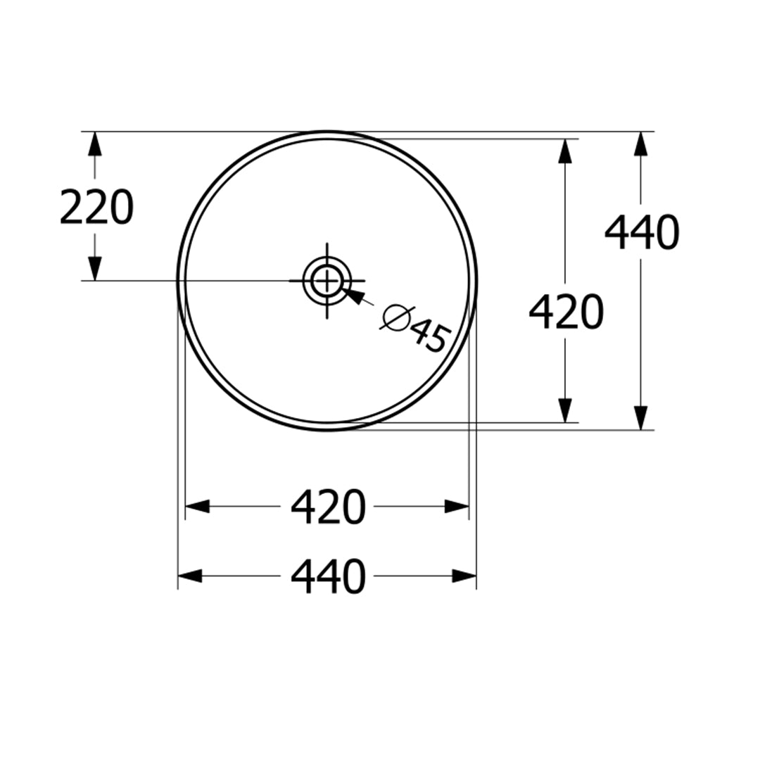 ( طلب مسبق )  حوض فوق الرخامة فيلروي اند بوخ سبواي 5A434438 اسود مط 44 سم بمجموعة التثبيت