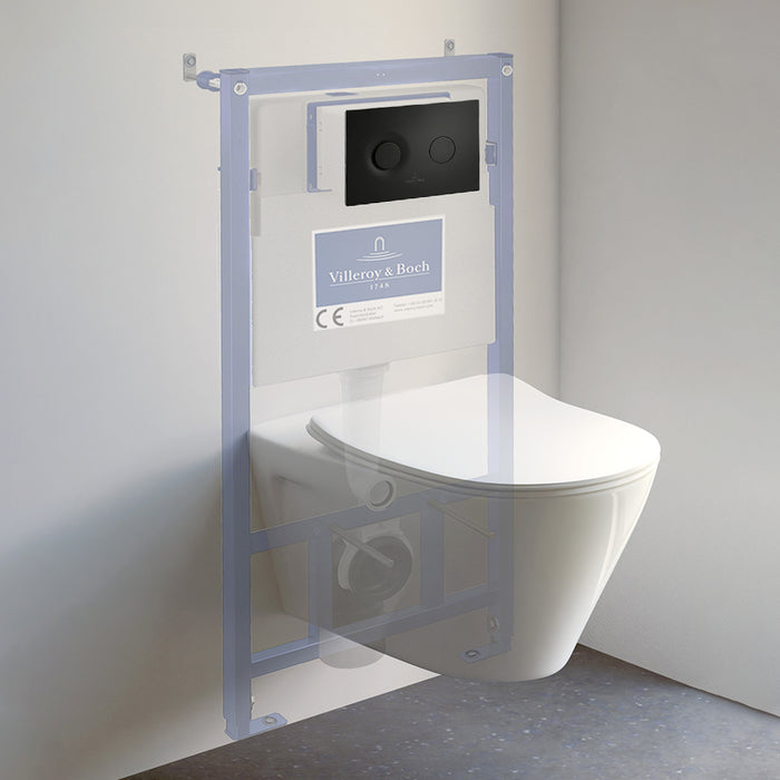 ( طلب مسبق )  خزان دفن شاسية كامل فيلروي اند بوخ في كونكت 92124400 بالوش الأسود المط الدائري سُمك الخزان 12.5 سم