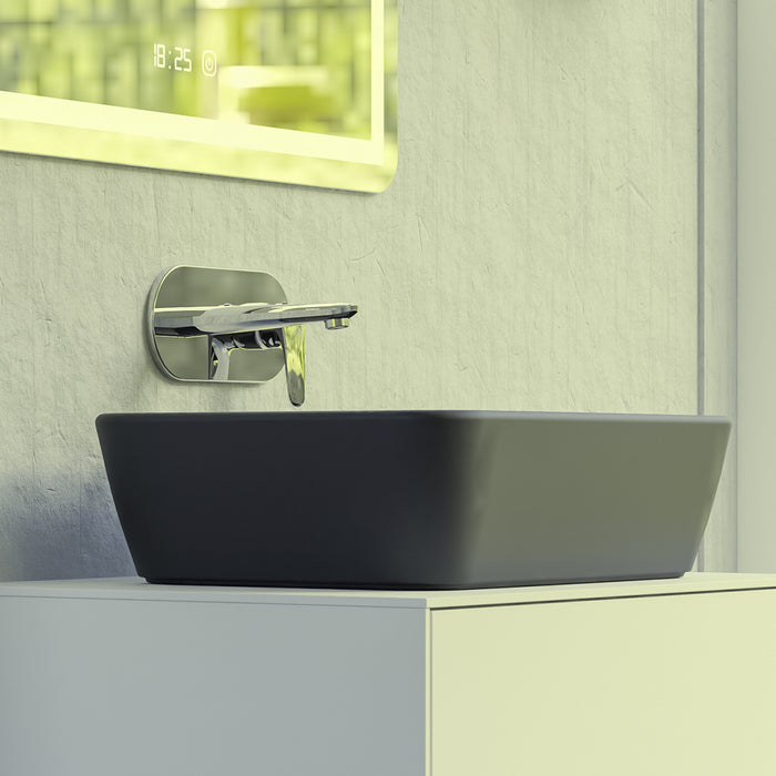 ( طلب مسبق )  حوض فوق الرخامة فيلروي اند بوخ فانتيشللو 5A536338 اسود مط 60 سم بمجموعة التثبيت