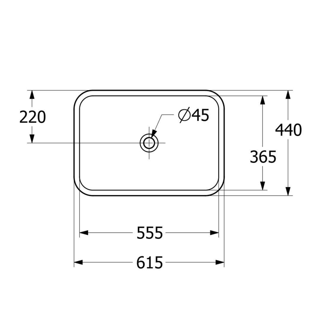 ( طلب مسبق )  حوض تحت الرخامة فيلروي اند بوخ فانتيشللو 5A495738 اسود مط 63 سم بمجموعة التثبيت