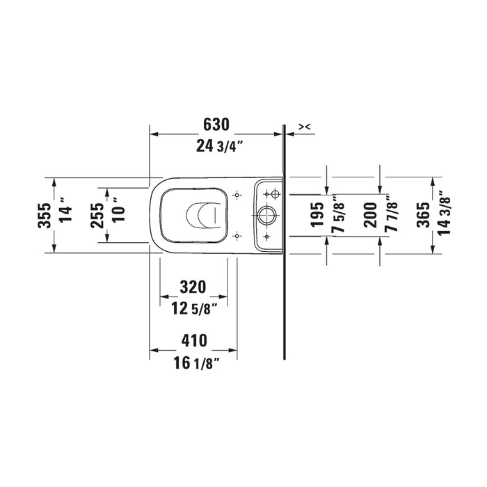 مرحاض ملاصق ديورافيت هابي دي 2 ابيض 2134490075 بالسيديلي ذاتي الغلق والشطاف الداخلي والخزان بالعدة وطقم التثبيت