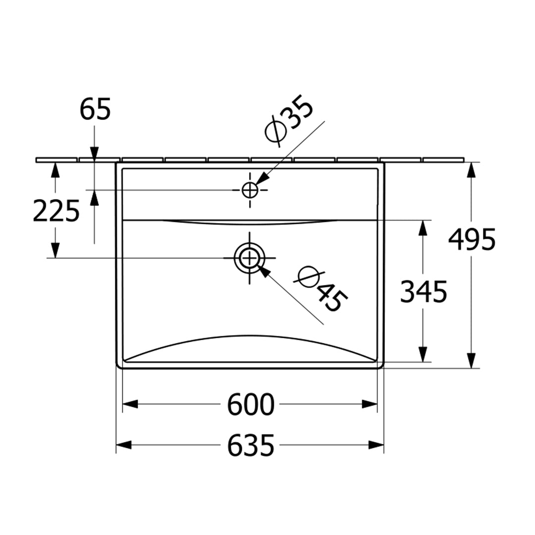 ( طلب مسبق )  حوض وحدة موبيليا فيلروي اند بوخ فانتيشللو 5A476501 ابيض لامع 63.5 سم بمجموعة التثبيت