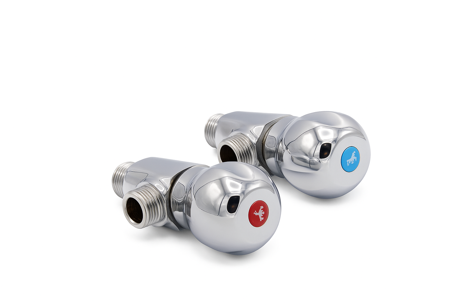 ( طلب مسبق )  محبس زاوية 5014 مقاس 1/2 × 1/2 بوصة اللون كروم من جولد