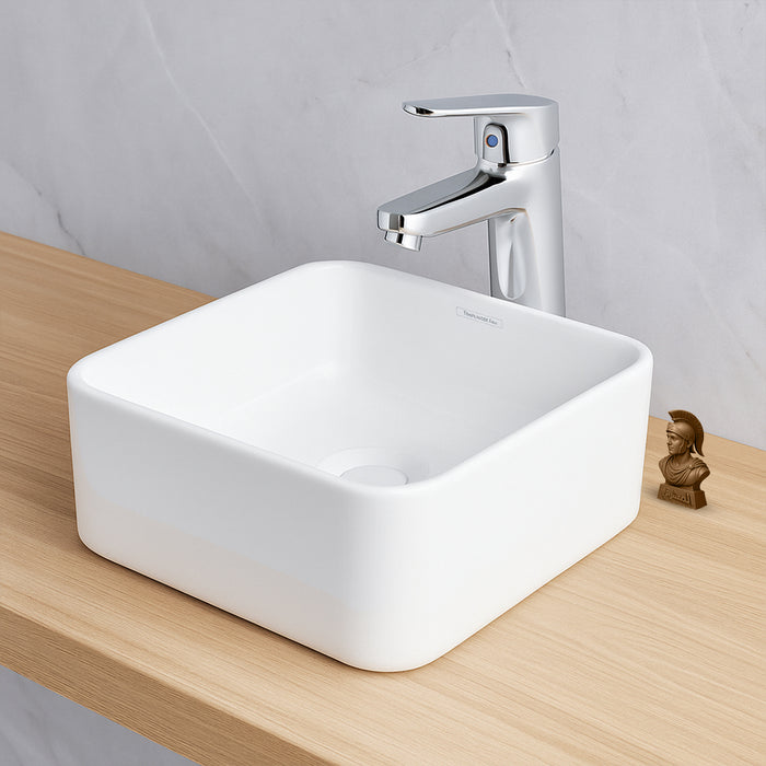 ( طلب مسبق )  حوض فوق الرخامة هانز جروهي اوبن تايد كيو 60167456 ابيض 30 سم