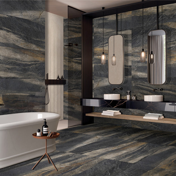 بورسلين الجوهرة كراون انتراسيت فرز ثاني 60 × 120 سم