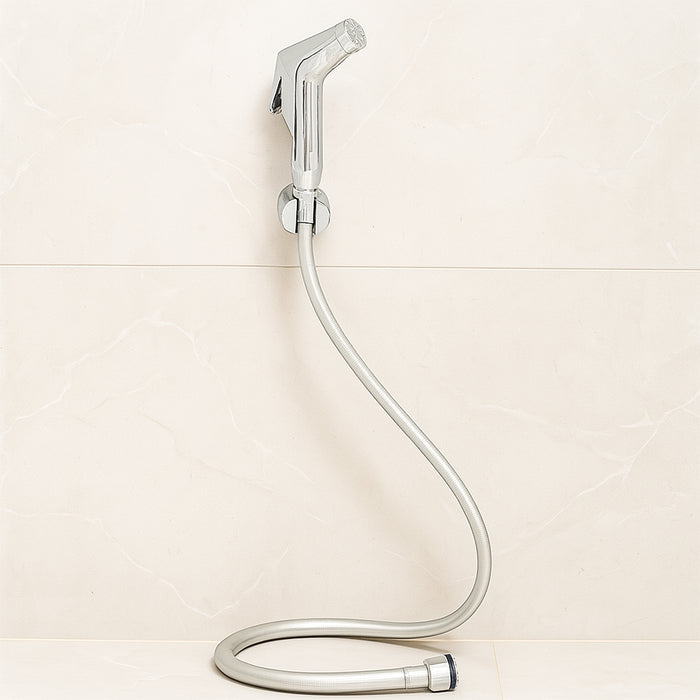 ( طلب مسبق )  شطاف خارجي الفا ACH 02 كروم خرطوم حراري 110 سم وعلاقة ومجموعة التثبيت