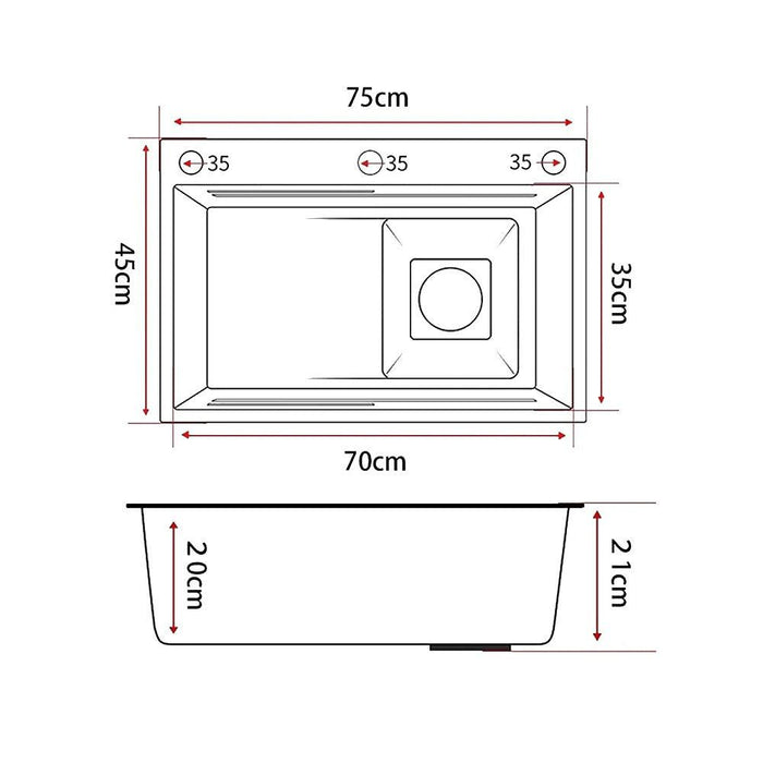 حوض مطبخ سمارت سما ديجيتال بعدد 2 زرار مقاس 75 × 46 سم بحنفية فلتر و خلاط شلال و خلاط شداد 3 نظام و الصرف اللون أسود - Mashreqy