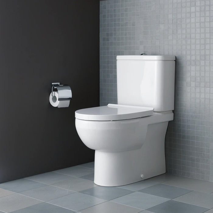 مرحاض ملاصق للحائط نمبر وان ريمليس 2182490075 بالسيديلى ذاتى الغلق والشطاف الداخلي والخزان بالعدة وطقم التثبيت اللون أبيض من ديورافيت