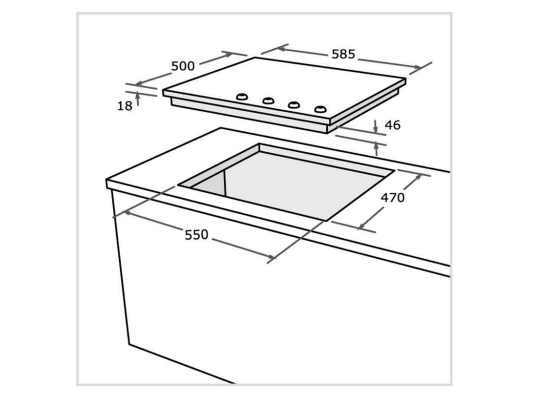 ( طلب مسبق ) بوتاجاز مسطح 4 شعلات غاز HPT603G مقاس 60 سم شعلات إلكتروني ( ذاتى ) صناعة تركى من بيورتى - Mashreqy