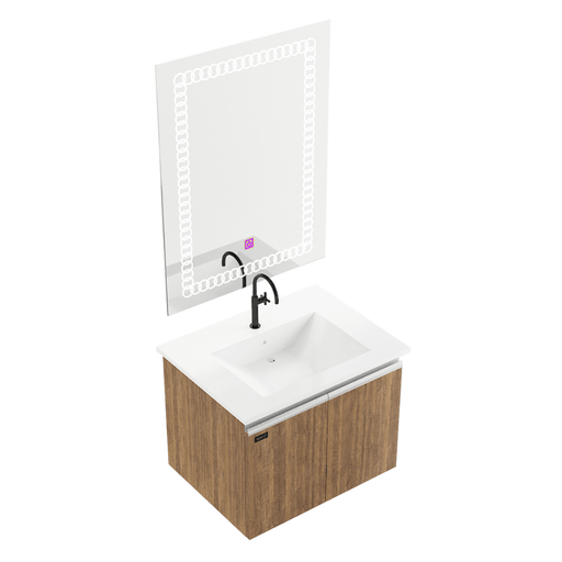 ( طلب مسبق ) وحدة - يونت حمام BE60EC03 مقاس 60 × 46 سم بالحوض و المرأة و بعدد 2 ضلفة خشب MDF معالج PVC ضد بخار المياة و الرطوبة من بيرويا - Mashreqy