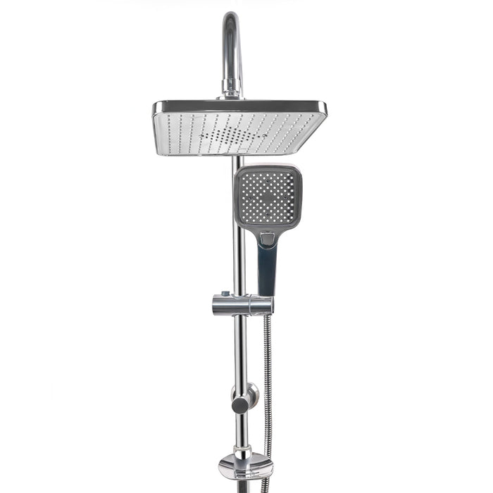 ( طلب مسبق )  عامود دش 2 × 1 فافيرا OSS 024 C كروم طاسة مربعة مستورد صناعة تركي