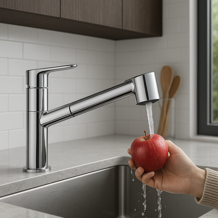 خلاط مطبخ شداد ديورافيت سيينا SI6010001E10 سماعة متحركة 2 نظام اللون كروم