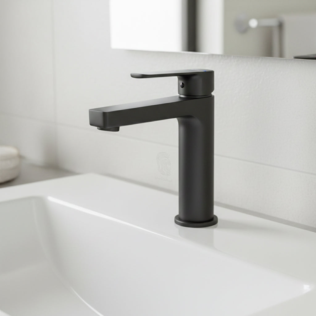 خلاط حوض وسط تيسكا كارميلا LB 5067 اسود ارتفاع 18 سم منتج مستورد تركي