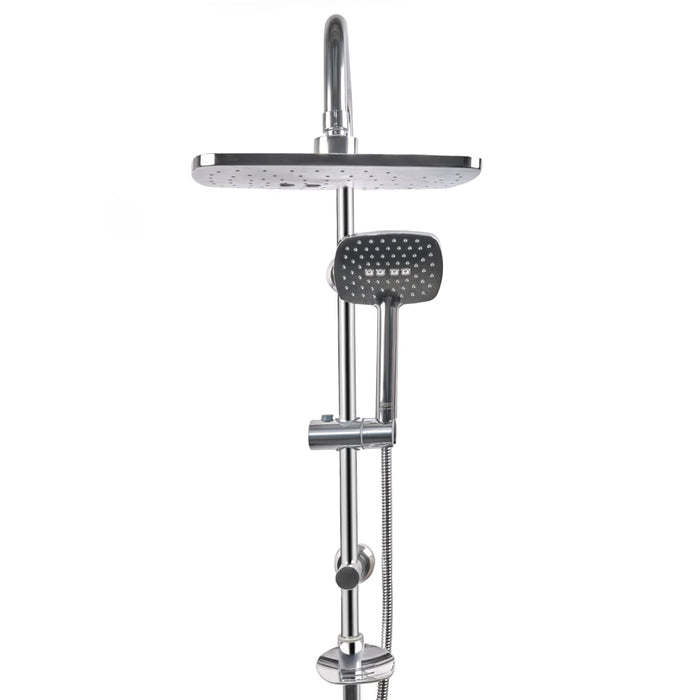 ( طلب مسبق )  عامود دش 2 × 1 فافيرا OSS 024 K كروم طاسة مستطيلة مستورد صناعة تركي