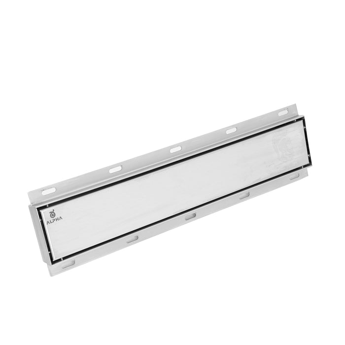 مجرى شاور الفا AL MGS 30 TC تايل كفر 30 سم استانلس ستيل سُمك 1 مللي بغطاء مفرغ للاستخدام مع نفس شكل البلاطة المستخدم