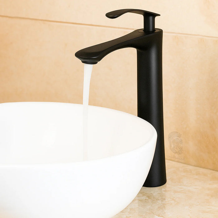 خلاط حوض عالي ديكور نيو الحداد اسود ارتفاع 30 سم