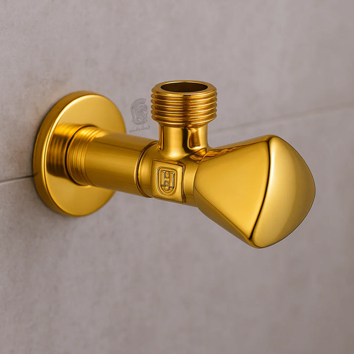 محبس زاوية هوايي HY 5003 GO ذهبي قلب جلبة لفة كاملة ½ بوصة