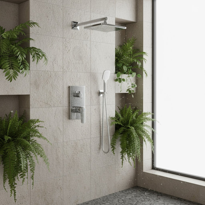 طقم دفن كامل تيسكا اجورا AD 4075 A كروم 2 مخرج جسم الدفن بالوش ومخرج علوي بطاسة وكوع مخرج بسماعة بخرطوم مستورد صناعة تركي