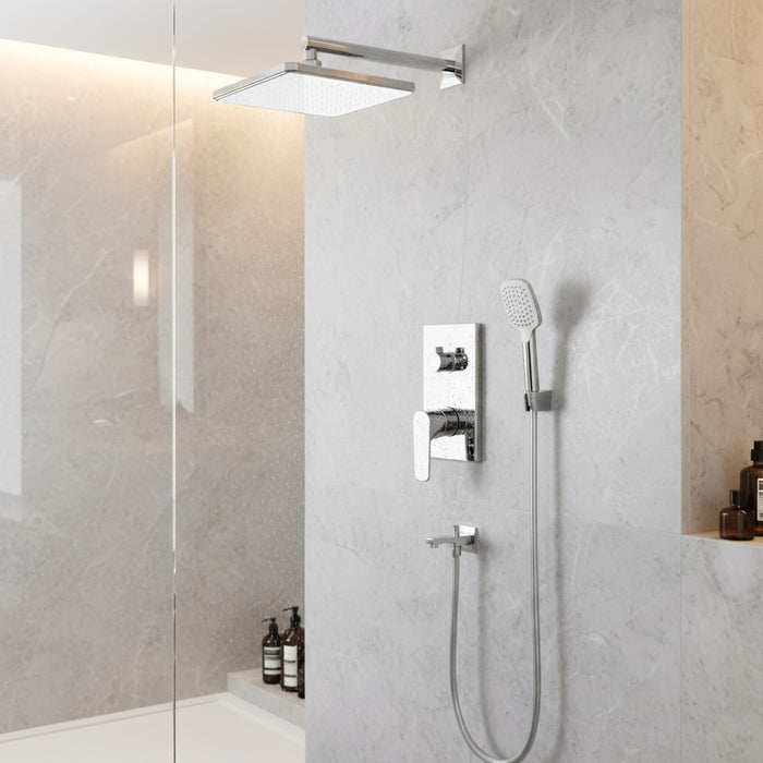 طقم دفن كامل تيسكا اجورا AD 4075 كروم 3 مخرج جسم الدفن بالوش ومخرج علوي بطاسة ومخرج سفلي بمحول وسماعة بخرطوم مستورد صناعة تركي