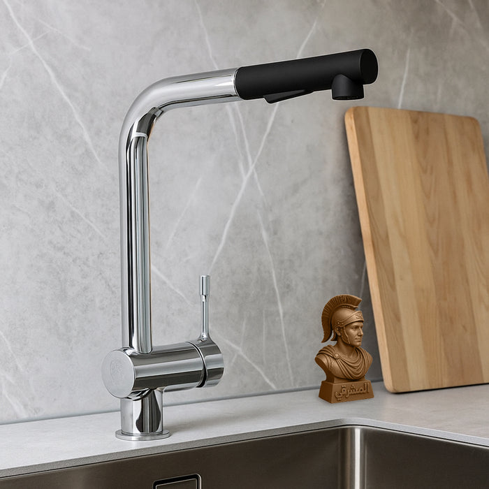 خلاط مطبخ شداد ايديال ستاندرد سيرالوك BC 178 AA كروم سماعة 2 نظام اسود