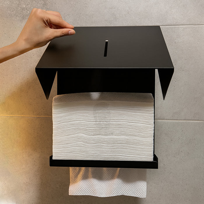 وراقة مناديل بانيوكس جامبو TPH-04-01S اسود مط استانلس ستيل 304