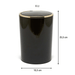 ( طلب مسبق ) سله لونكس E35 غطاء قلاب سعة 6 لتر إرتفاع 25.5 سم و قطر 18.5 سم لون أسود بإطار ذهبى منتج مستورد تركى من بريما نوفا - Mashreqy