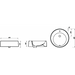 حوض أيزولا جرانيت FS16A0D94D0000 مقاس 49.5 سم يثبت فوق سطح أفقى اللون أسود مط من سارجمين - Mashreqy