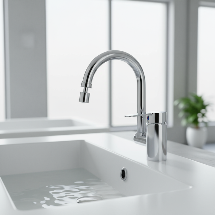 خلاط حوض وسط لوجانو LG 306 C كروم ارتفاع 26 سم